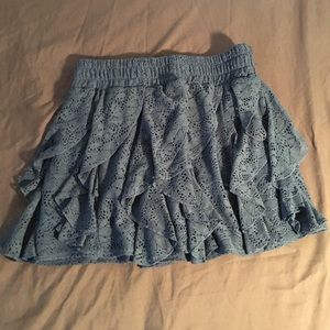 Ruffled Lace Blue Skirt